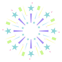 abstract colorful fireworks starburst lights 