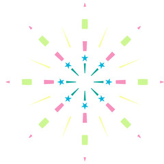 abstract colorful fireworks starburst lights 
