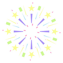 abstract colorful fireworks starburst lights 