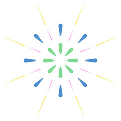abstract colorful fireworks starburst lights 