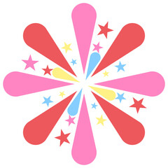 abstract colorful fireworks starburst lights 