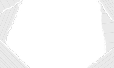 Obraz premium white paper card paper torn ripped frame border banner illustration
