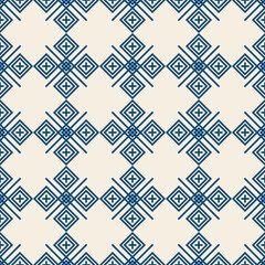 Elegant geometric pattern with a blue diamond lattice design