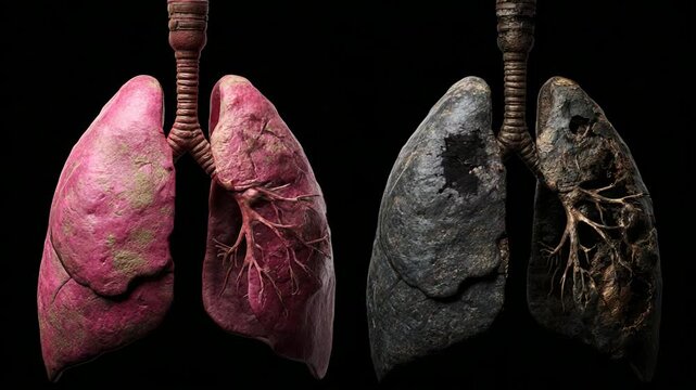 A Visual Comparison of Healthy and Diseased Lungs: An Insight into the Different States of Pulmonary Health and the Impact of Disease on Lung Function and Appearance