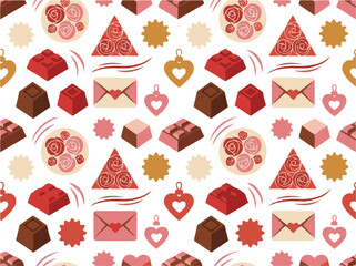 Delicious Assortment of Chocolates and Valentines Day Treats.