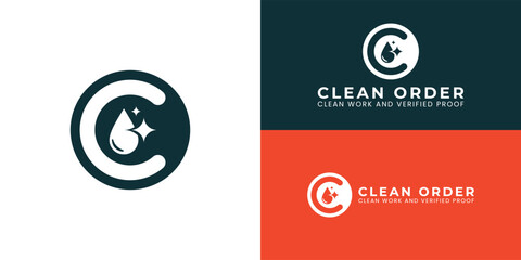 The circular logo design creatively combines the letter C with a shiny water droplet to represent cleanliness and top-notch detailing services for vehicles of all sizes.