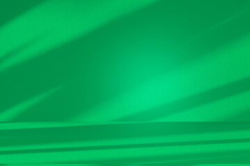 Wall interior background, studio and backdrops show products. with leaf shadow leaf from window color green and white. background for text insertion and presentation of product	
