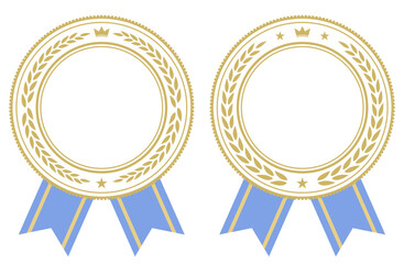 高級感のあるリボン付きランキングメダル 白色