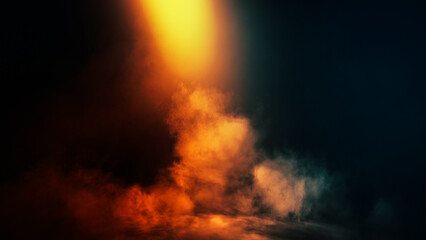 Abstract smoke misty fog on isolated black background. Texture overlays. Design element.
