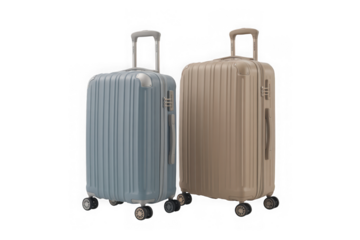 Two stylish travel suitcases side by side ready for your next adventure