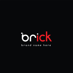 brick letter logo design