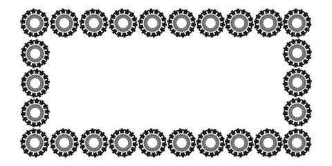 Classic Black Decorative Circular Pattern Frame for Luxury Minimalist Posters and Digital Designs