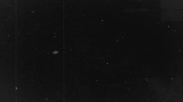 Old film tape defects, artifacts and noise animation, glitches background, damaged retro screen footage
