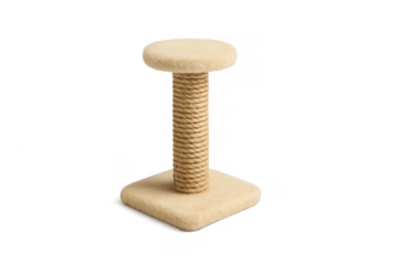 Cat scratching post with sisal rope and bed