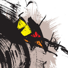 Abstract composition. Grunge texture. Art brush stroke. Abstract background