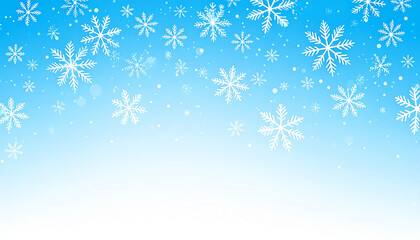 Winter background with snowflakes. Christmas and New Year concept