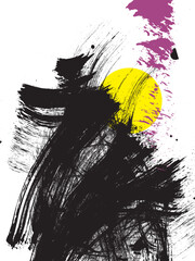 Abstract composition. Grunge texture. Art brush stroke. Abstract background