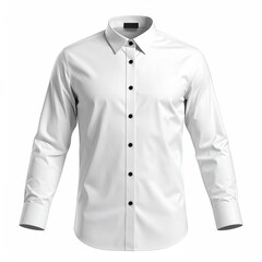 White, long-sleeve button-down shirt