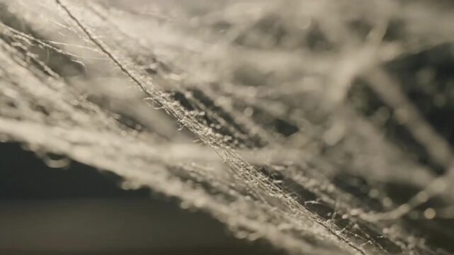 Spooky spider web with glistening strands for Halloween atmosphere