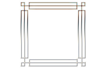 iridescent elegant square frame border