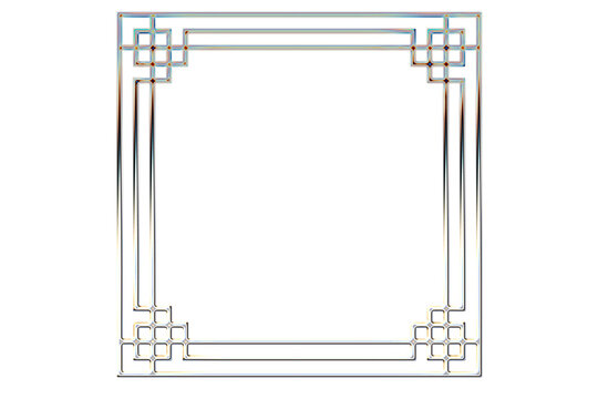 iridescent elegant square frame border