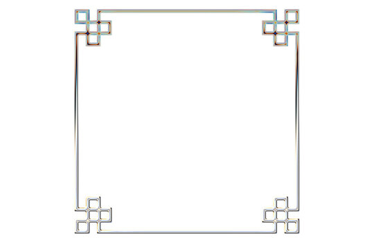 iridescent elegant square frame border