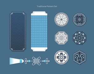 전통 문양 오브젝트 세트 08
