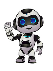 blue robot ninja cartoon technology  computer