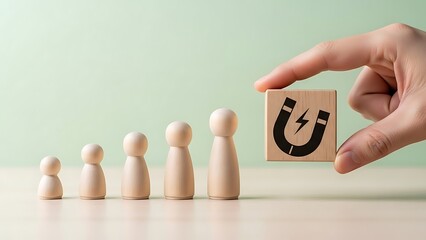 Inbound marketing concept using influence to attract a growing customer base