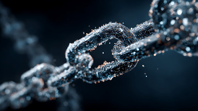 blockchain technology concept featuring digital chain secure transactions encryption and data security for decentralized finance crypto currency virtual network and modern computing - Powered by Adobe