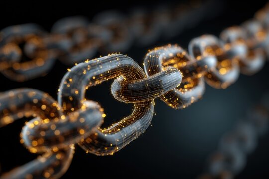 Blockchain technology connections illustrate the rise of digital currency in global finance