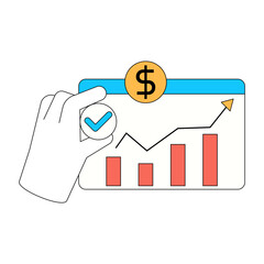 Digital Business Woman Concept Illustrations