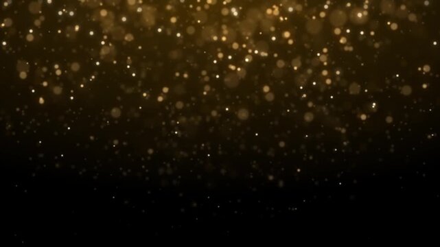 Abstract shiny gold particle celebration
