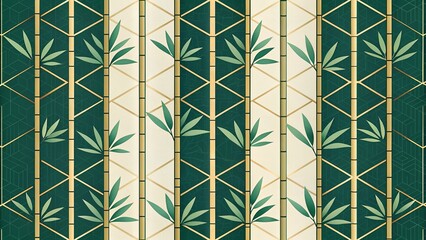 Bamboo Geometric Seamless Vector Design