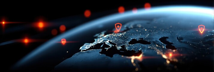 Scientists integrate satellite imagery into computing software, graphics reveal patterns, vision sensors detect anomalies, and firewall protects the database from cyber threats