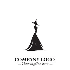 Mystical Black Witch Logo Symbol on White Background for Modern Magical Branding Design Effects