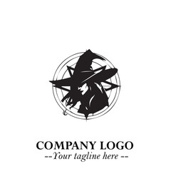 Mystical Black Witch Logo Symbol on White Background for Modern Magical Branding Design Effects
