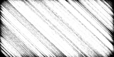 Abstract texture grunge made of diagonal streaks and distressed lines, black ink on a white background. grunge scratch patterns, chaotic linear noise. dirty monochrome pattern of the old worn surface.