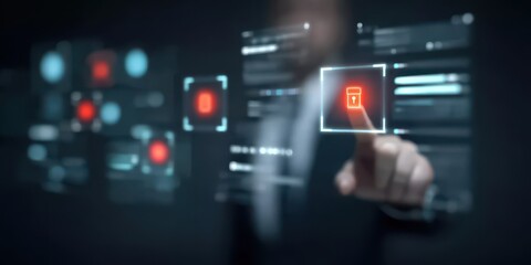 Software interprets satellite imagery using computing algorithms, graphics display insights, vision sensors detect anomalies, and firewall protects the database