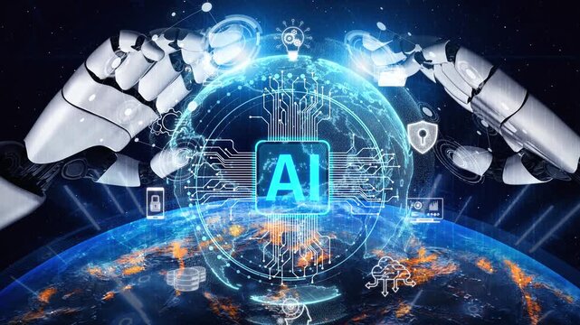AI drives global digital transformation by connecting cloud, robotics, machine learning, and data systems to enhance innovation and secure smart networks worldwide. Marrow