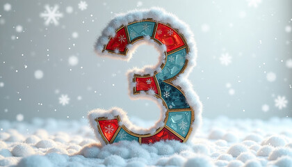 Greeting card for those who have a birthday on the third day in the winter month 