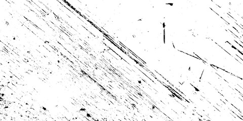 Abstract texture grunge made of diagonal streaks and distressed lines, black ink on a white background. grunge scratch patterns, chaotic linear noise. dirty monochrome pattern of the old worn surface.