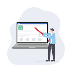 Website Blog Flat Vector Illustration EPS 10 File