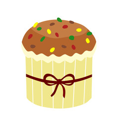 Panettone Cake Illustration