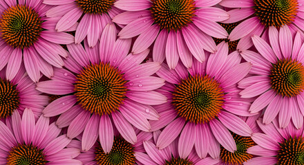 Echinacea Flower Macro Botanical Background
