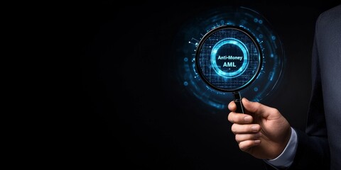 Anti-Money Laundering AML concept Digital interface for anti-money laundering concept.