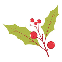 Christmas Holly Berries Element