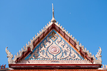 Intricate architectural details of a thai temple roof thailand clear sky captivating design