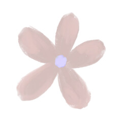 Hand-Drawn Pastel Watercolor Flower Icon
