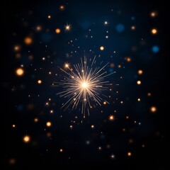 Golden Sparkler Burst Lights Celebration Glamour and Festive Glow